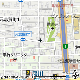 リパーク元志賀町２丁目駐車場周辺の地図