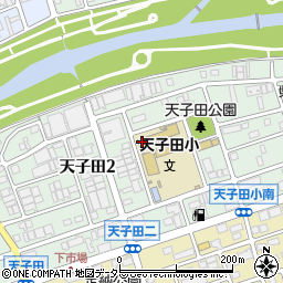 愛知県名古屋市守山区天子田周辺の地図