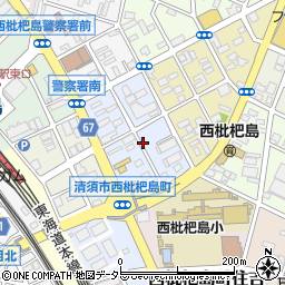 愛知県清須市西枇杷島町恵比須周辺の地図
