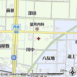 愛知県あま市丹波（川中）周辺の地図