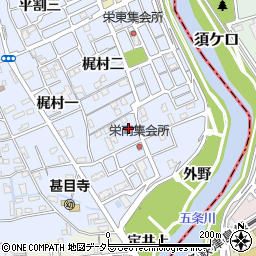 愛知県あま市西今宿梶村三41-2周辺の地図