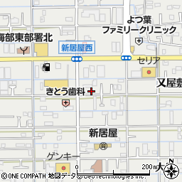 愛知県あま市新居屋辻畑72周辺の地図