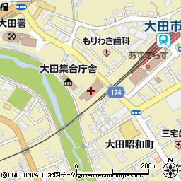 大田市消防本部周辺の地図