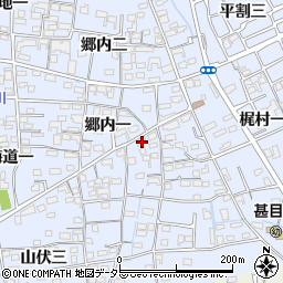 愛知県あま市西今宿郷内一20周辺の地図