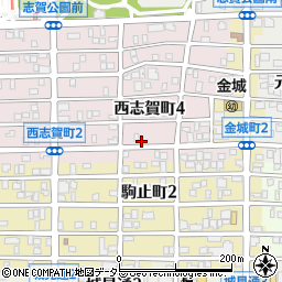 愛知県名古屋市北区西志賀町4丁目15周辺の地図