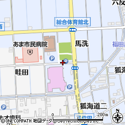 愛知県あま市西今宿（馬洗）周辺の地図