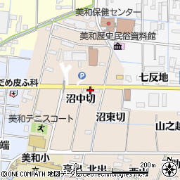 愛知県あま市木田（沼中切）周辺の地図