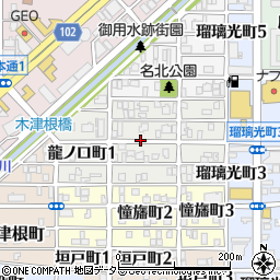 愛知県名古屋市北区龍ノ口町周辺の地図