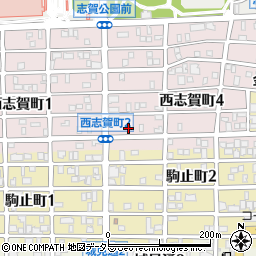 愛知県名古屋市北区西志賀町3丁目17周辺の地図
