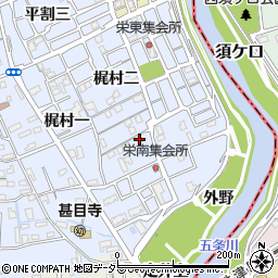 愛知県あま市西今宿梶村三41周辺の地図