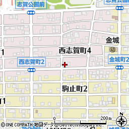 愛知県名古屋市北区西志賀町4丁目17周辺の地図