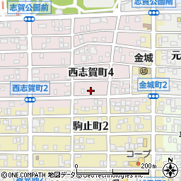 愛知県名古屋市北区西志賀町4丁目13周辺の地図