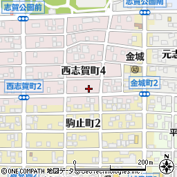 愛知県名古屋市北区西志賀町4丁目11周辺の地図