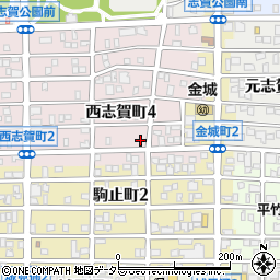 愛知県名古屋市北区西志賀町4丁目8周辺の地図