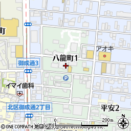 愛知県名古屋市北区八龍町周辺の地図