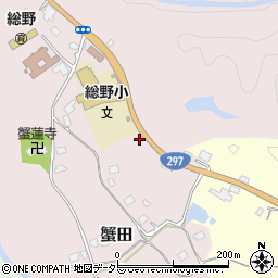 千葉県勝浦市蟹田周辺の地図