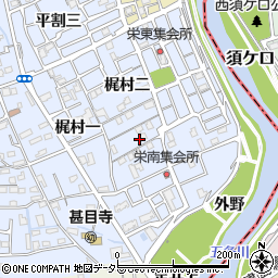 愛知県あま市西今宿梶村三34-1周辺の地図