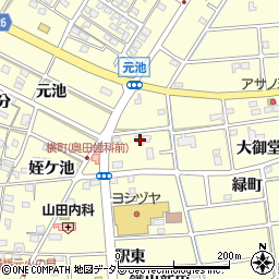 愛知県愛西市勝幡町元池93周辺の地図