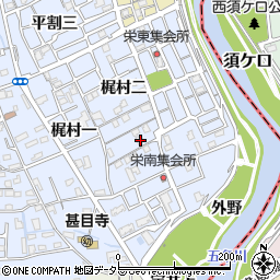 愛知県あま市西今宿梶村三34周辺の地図