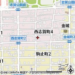 愛知県名古屋市北区西志賀町4丁目18周辺の地図