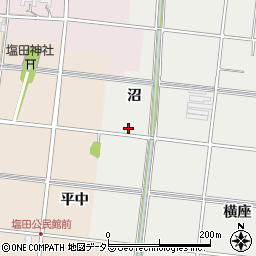愛知県愛西市赤目町（沼）周辺の地図