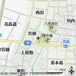 愛知県あま市金岩（宮廓）周辺の地図