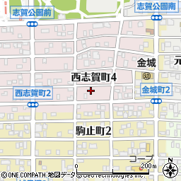 愛知県名古屋市北区西志賀町4丁目22周辺の地図