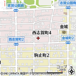 愛知県名古屋市北区西志賀町4丁目20周辺の地図
