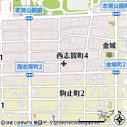 愛知県名古屋市北区西志賀町4丁目19周辺の地図