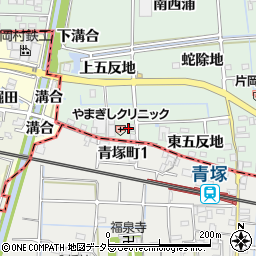 愛知県あま市蜂須賀下五反地535周辺の地図