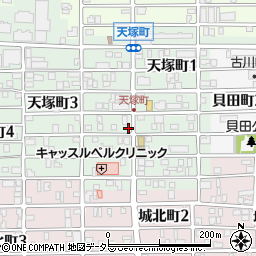 タイムズ天塚町駐車場周辺の地図