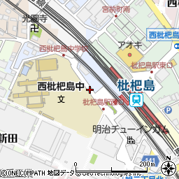 愛知県清須市西枇杷島町七畝割周辺の地図