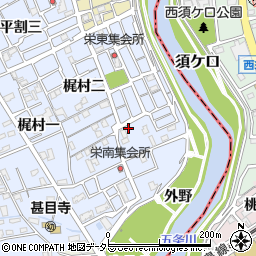 愛知県あま市西今宿梶村三19周辺の地図