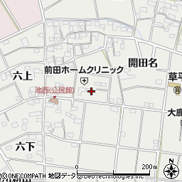 愛知県愛西市草平町江ノ田周辺の地図