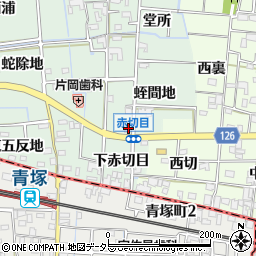 愛知県あま市蜂須賀下赤切目741周辺の地図