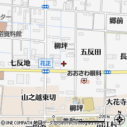 愛知県あま市花正柳坪周辺の地図