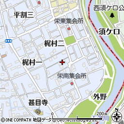 愛知県あま市西今宿梶村三29周辺の地図