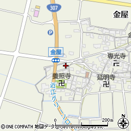 滋賀県犬上郡甲良町金屋543-2周辺の地図