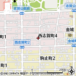 愛知県名古屋市北区西志賀町3丁目33周辺の地図