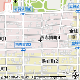 愛知県名古屋市北区西志賀町3丁目33周辺の地図