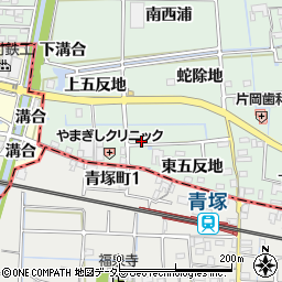 愛知県あま市蜂須賀下五反地558周辺の地図