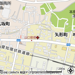 愛知県瀬戸市矢形町27-1周辺の地図