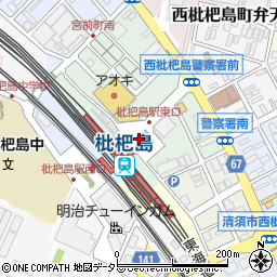 愛知県清須市枇杷島駅前東周辺の地図