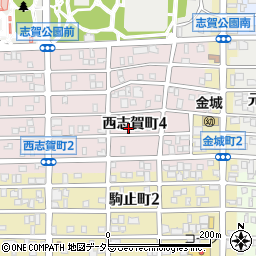 愛知県名古屋市北区西志賀町4丁目38周辺の地図