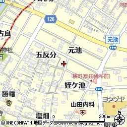 愛知県愛西市勝幡町蓮池1153周辺の地図