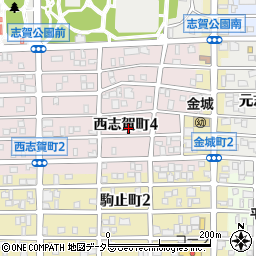 愛知県名古屋市北区西志賀町4丁目35周辺の地図