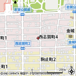 愛知県名古屋市北区西志賀町3丁目34周辺の地図