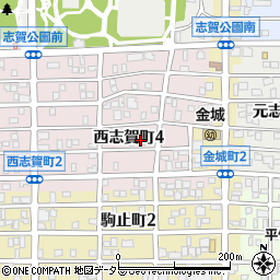 愛知県名古屋市北区西志賀町4丁目33周辺の地図