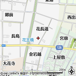 愛知県あま市花正花長道周辺の地図