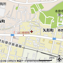 愛知県瀬戸市矢形町74周辺の地図
